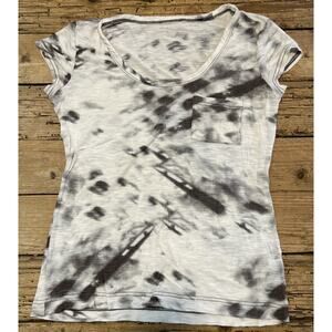 Calvin Klein Womens Size S Brown And White Tie Dye T Shirt